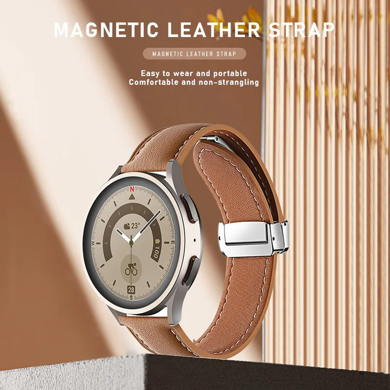 بند گلستیک مدل Mag Leather GL TW مناسب برای ساعت هوشمند ناتینگ CMF Watch Pro / CMF Watch Pro 2 22mm