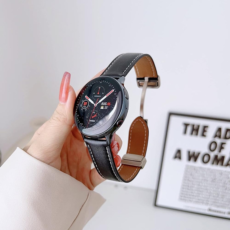 بند گلستیک مدل Mag Leather GL TW مناسب برای ساعت هوشمند ناتینگ CMF Watch Pro / CMF Watch Pro 2 22mm