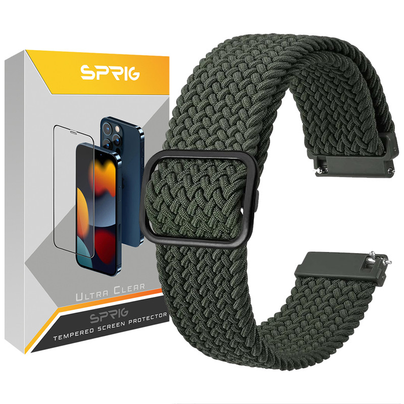 بند اسپریگ مدل Braided Loop Band مناسب برای ساعت هوشمند سامسونگ Galaxy Watch 6 40mm / watch 6 44mm / Watch 6 Classic 43mm / Watch 6 Classic 47mm