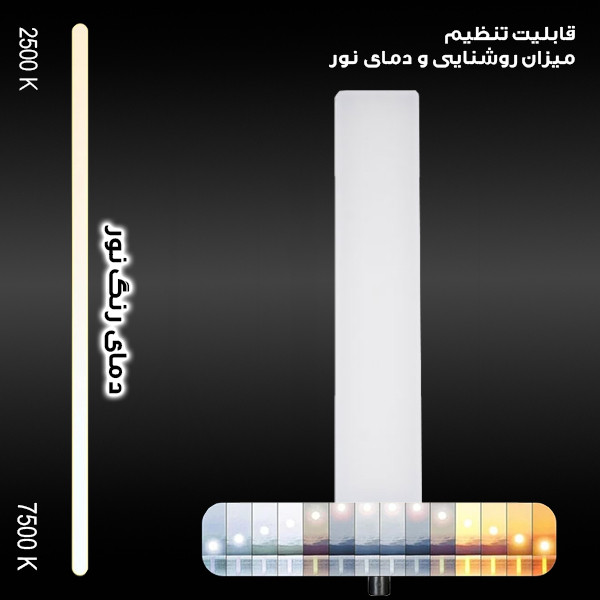 نور ثابت ال ای دی مدل RL100-8806 به همراه سه پایه نگهدارنده