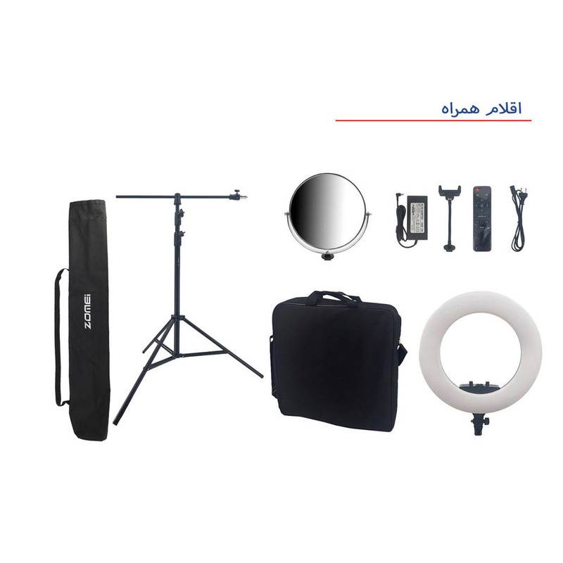 نور ثابت ال ای دی هیرو مدل Professional 100W FE480 به همراه سه پایه