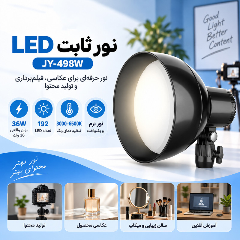 نور ثابت ال ای دی لومیز مدل JY-498W