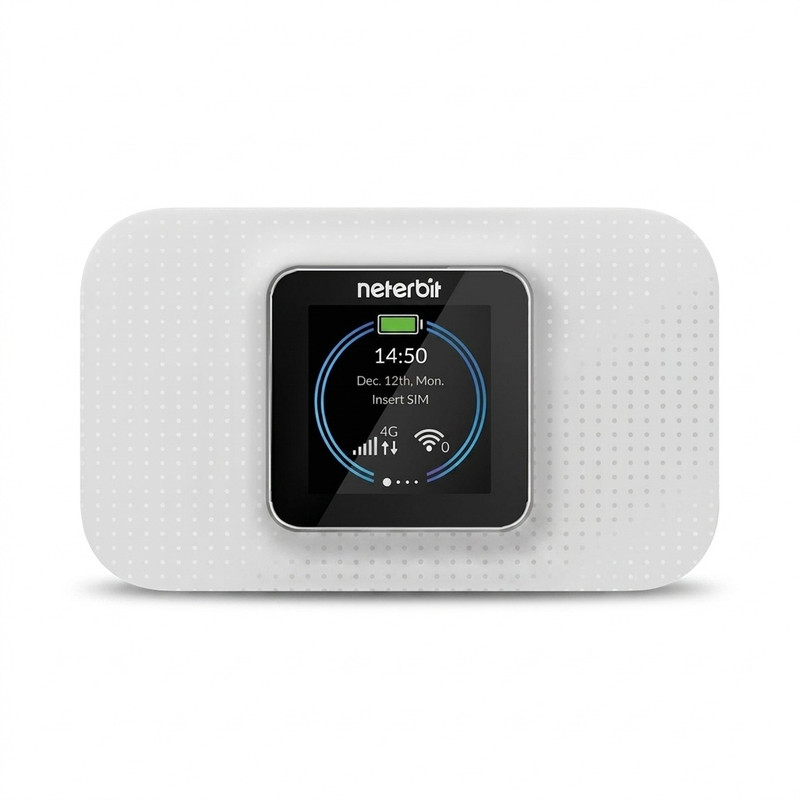 مودم قابل حمل 4G LTE نتربیت مدل NWR-940X با باتری 3000 میلی‌آمپر، شارژدهی 8 ساعت، پشتیبانی هم‌زمان تا 32 دستگاه، فناوری Wi-Fi 6 و امنیت WPA3