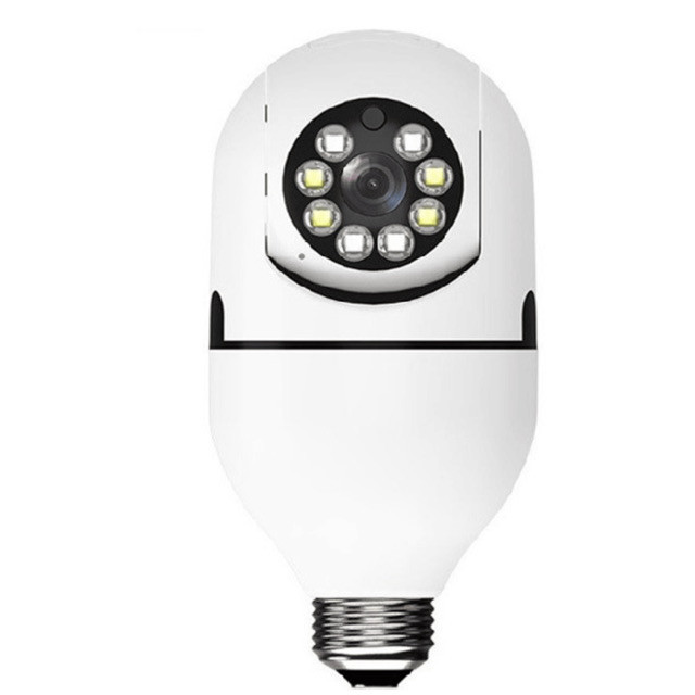 دوربین امنیتی آنالوگ بیسیم مدل V380 با رزولوشن Full-HD 1080، حسگر CMOS، زاویه دید 110 درجه، قابلیت چرخش Pan و Tilt، بزرگنمایی اپتیکال و دیجیتال، دید در شب، ضبط صدا، شیار و محفظه کارت حافظه، سنسور حرکتی و اتصال به گوشی