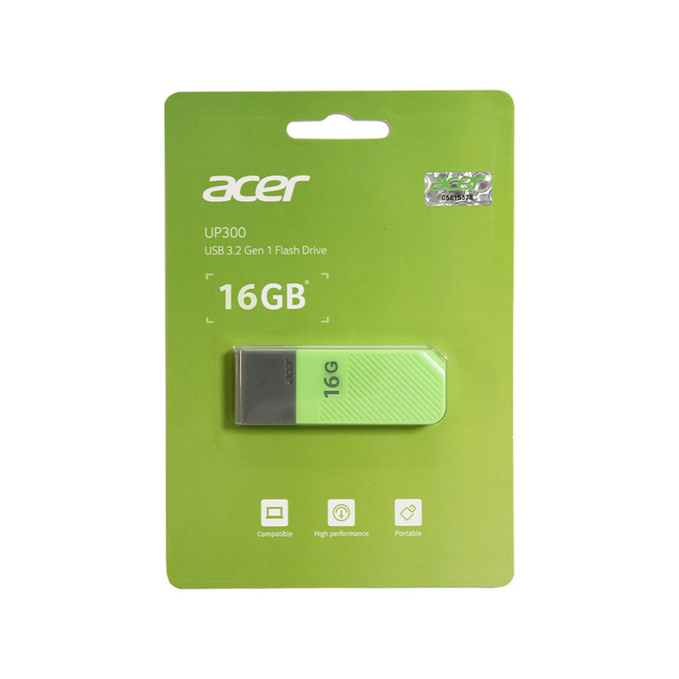 فلش مموری 16 گیگابایت ایسر مدل UP300 با رابط USB 3.2 Gen1 Type-A و بدنه پلاستیکی