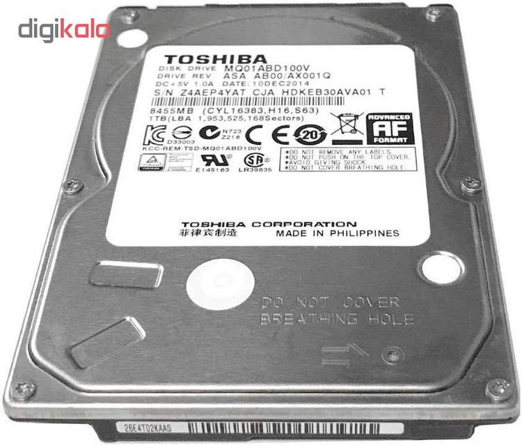 هارد دیسک اینترنال توشیبا مدل MQ01ABD100V ظرفیت 1 ترابایت