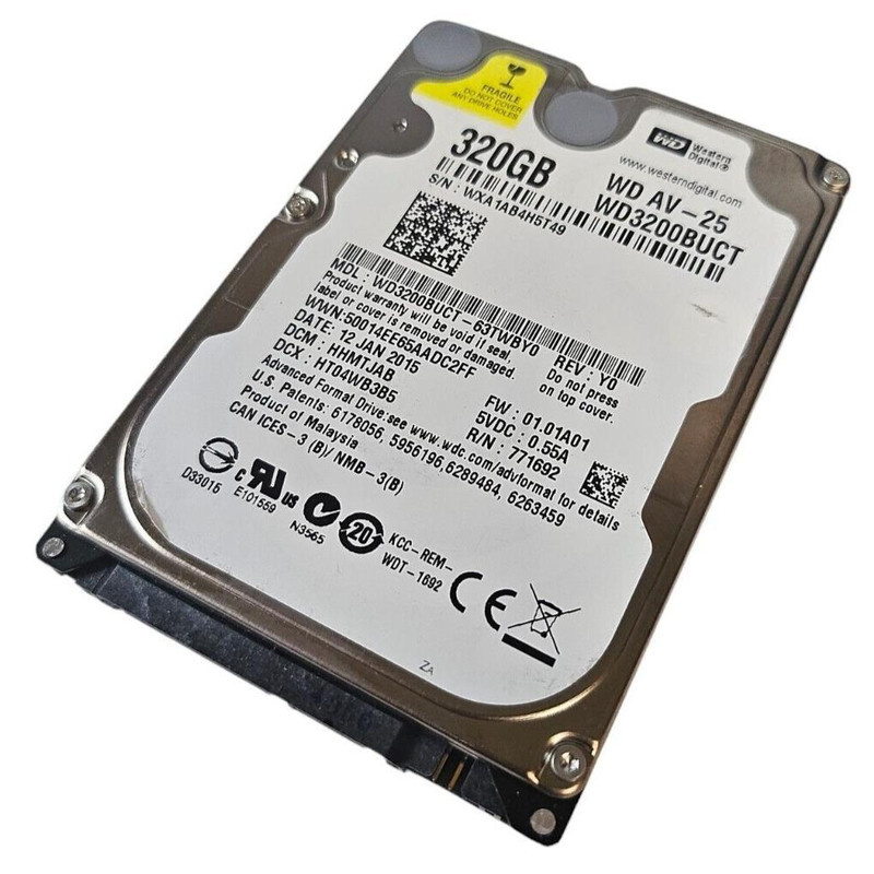 هارد دیسک اینترنال وسترن دیجیتال مدل WD3200BUCT ظرفیت 320 گیگابایت