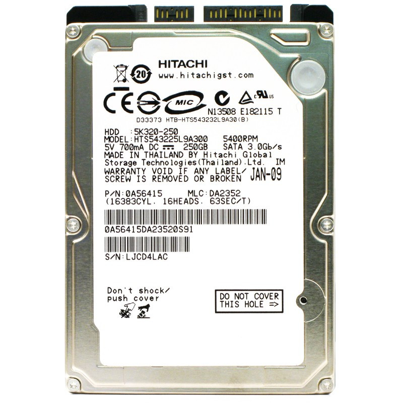 هارددیسک اینترنال هیتاچی مدل 5K320-250 ظرفیت 250 گیگابایت
