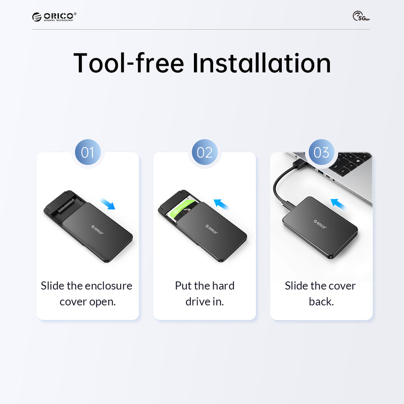 قاب هارددیسک اکسترنال 2.5 اینچی USB3.0 اوریکو مدل 2588U3-V1