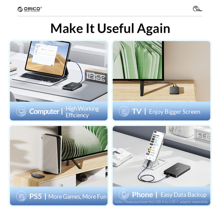 قاب هارددیسک اکسترنال 2.5 اینچی USB3.0 اوریکو مدل 2588U3-V1