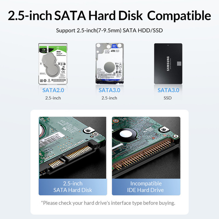 قاب هارددیسک اکسترنال 2.5 اینچی USB3.0 اوریکو مدل 2588U3-V1