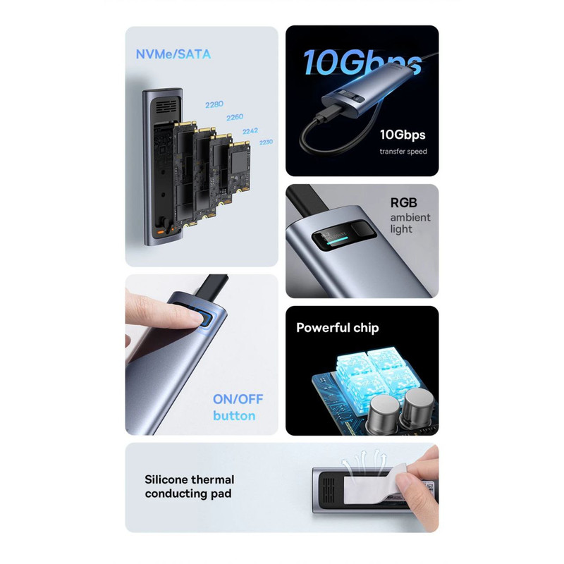 باکس هارد M.2/NVME بیسوس مدل FlyJoy Series BS-OH155