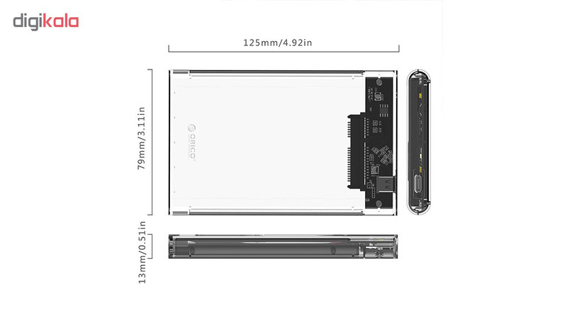 قاب SSD و هارد 2.5 اینچی اوریکو مدل 2139C3-G2-CR