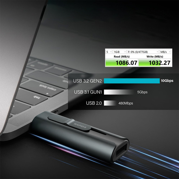اس اس دی اکسترنال هایک سمی مدل Rapids Pro S1000 ظرفیت 256 گیگابایت رابط USB 3.2 Gen2