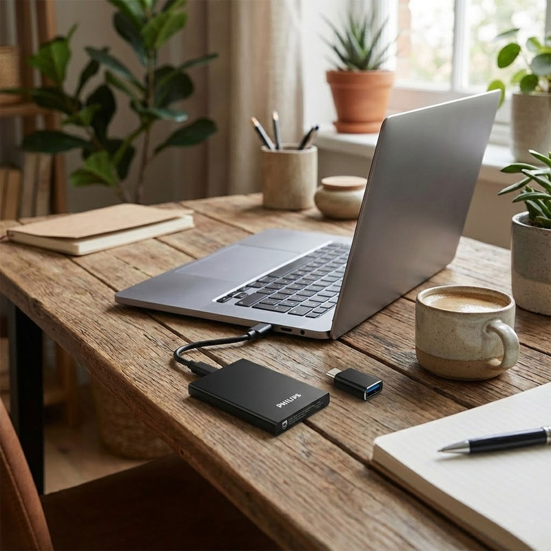 اس اس دی اکسترنال فیلیپس مدل FM51PS051S ظرفیت 256 گیگابایت رابط USB 3.2 Gen2