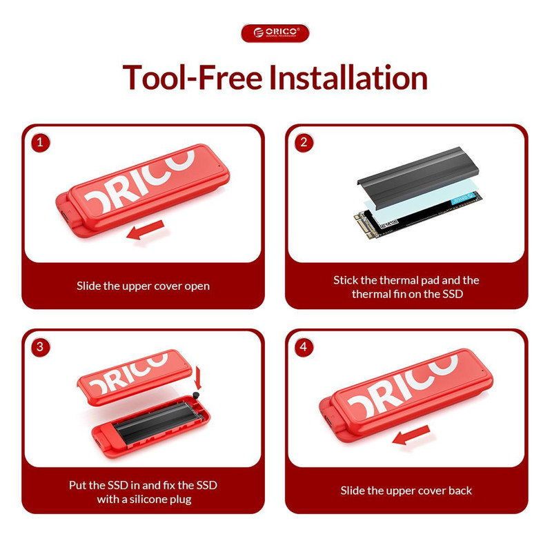 باکس M.2 NVMe SSD اوریکو مدل CPM2C3-G2