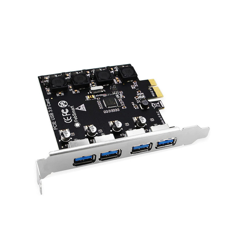 کارت 4 پورت USB 3.0 به pci-e مدل febsmart