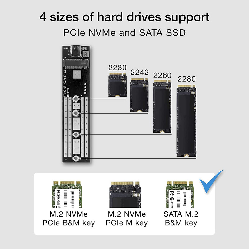 باکس M.2 NVME SSD ای زد کست مدل 7044