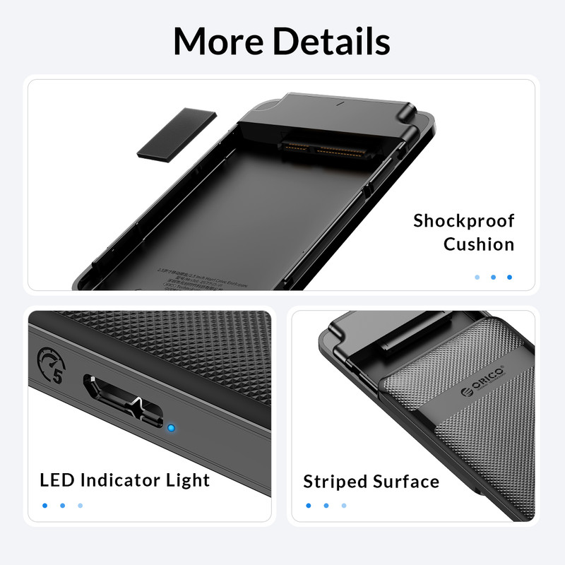 قاب هارددیسک اکسترنال 2.5 اینچی usb-C اوریکو مدل 2577C3-V1