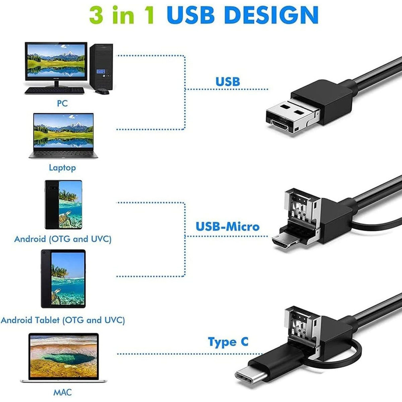 دوربین آندوسکوپی مدل اتوفوکوس کد 10M 5MP HARD WIRE HD