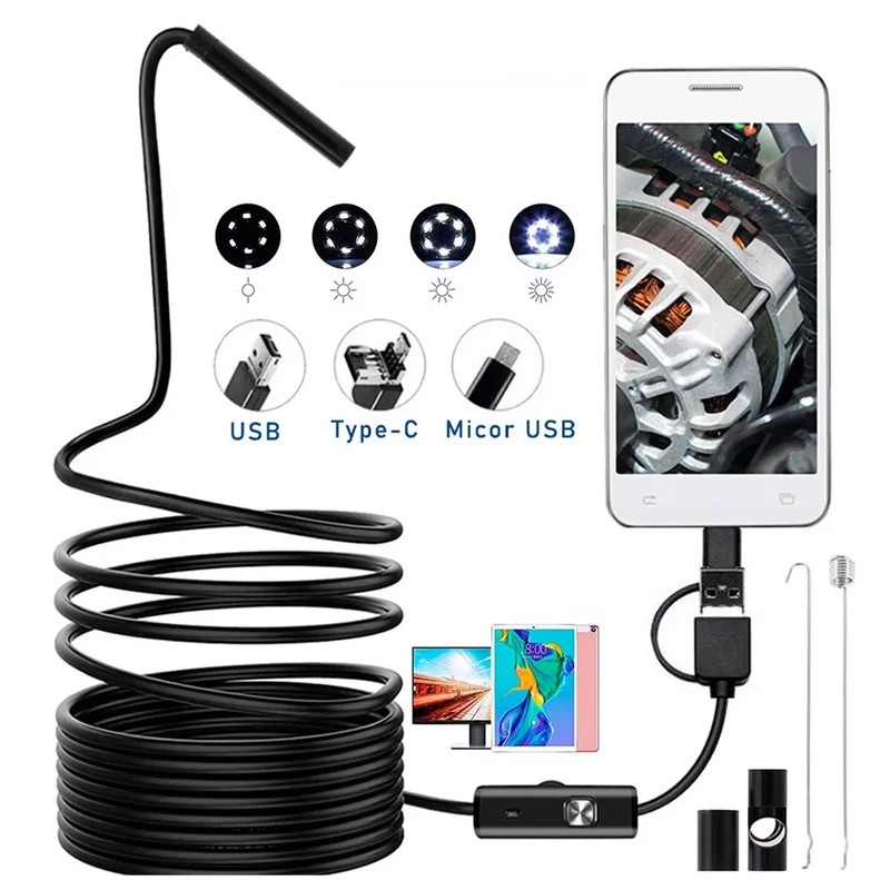 دوربین آندوسکوپی مدل شلنگی Hard Wire Waterproof کد 5M