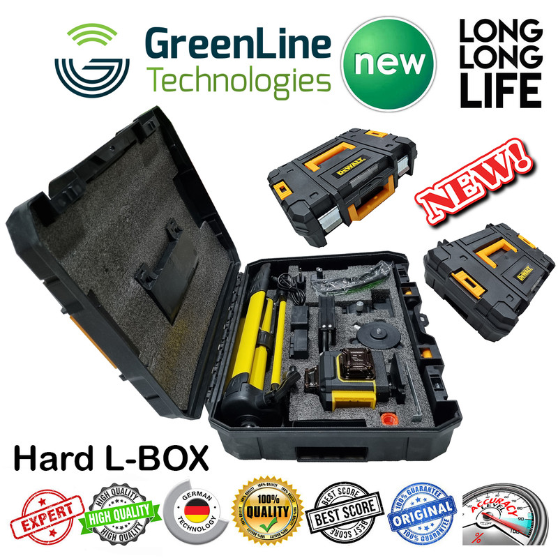 تراز لیزری مدل 4 بعدی نور سبز کد 360- 4D 16 Lines Hard Box