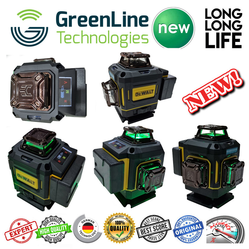تراز لیزری نور سبز مدل فوق هوشمند 16 لاین کد 4D-16 L Hard Box