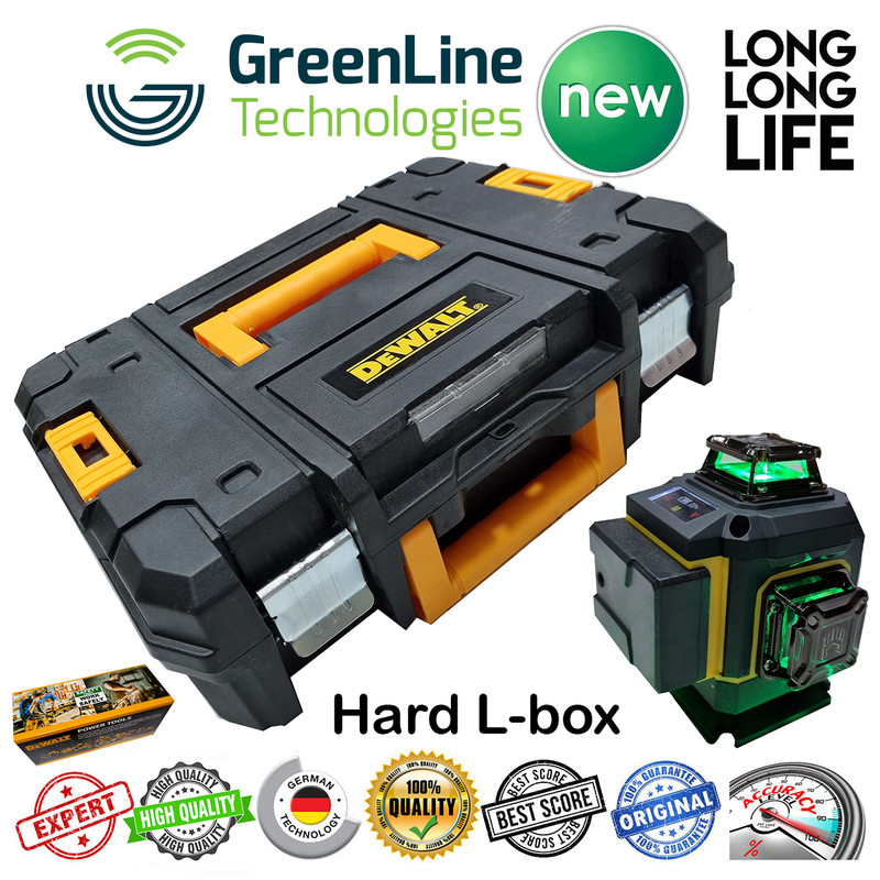 تراز لیزری نور سبز مدل فوق هوشمند 16 لاین کد 4D-16 L Hard Box