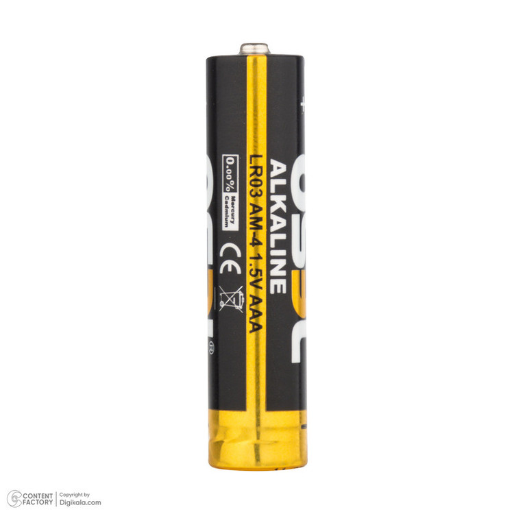 باتری نیم قلمی اوسل مدل Alkaline LR03 AM-4 بسته 40 عددی