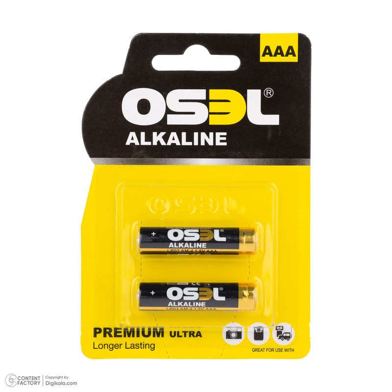 باتری نیم قلمی اوسل مدل Alkaline LR03 AM-4 بسته 40 عددی