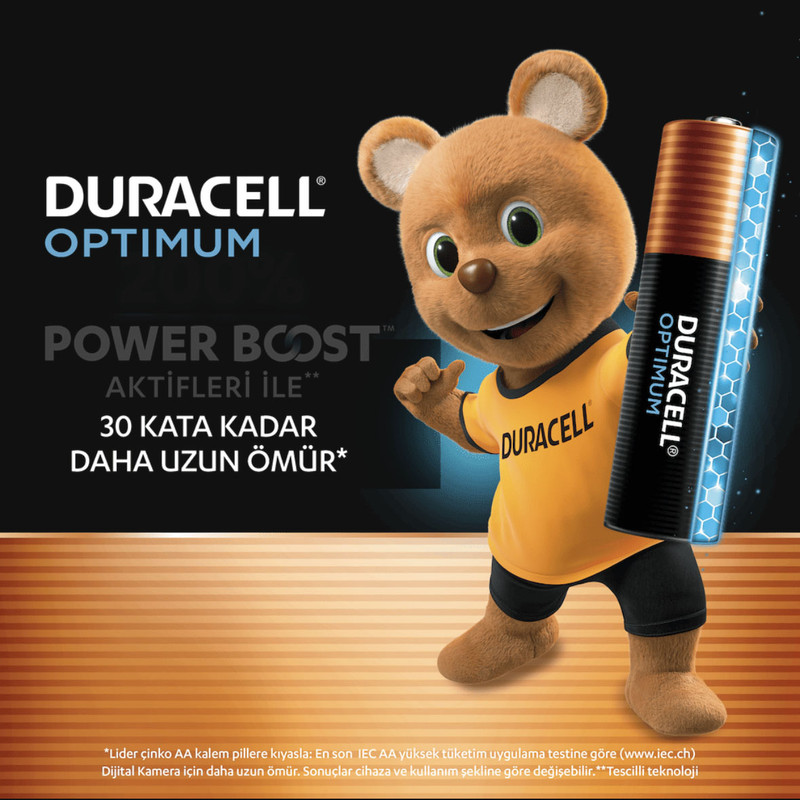 باتری نیم قلمی دوراسل مدل OPTIMUM بسته 6 عددی