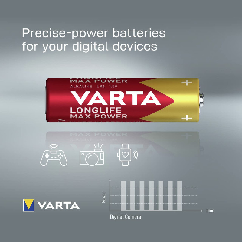 باتری قلمی وارتا مدل LongLIfe Max Power بسته 12 عددی