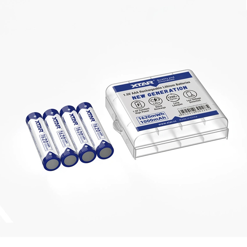 باتری قلمی قابل شارژ اکستار مدل 1.5V/AAA ظرفیت 1000 میلی آمپر ساعت بسته 4 عددی