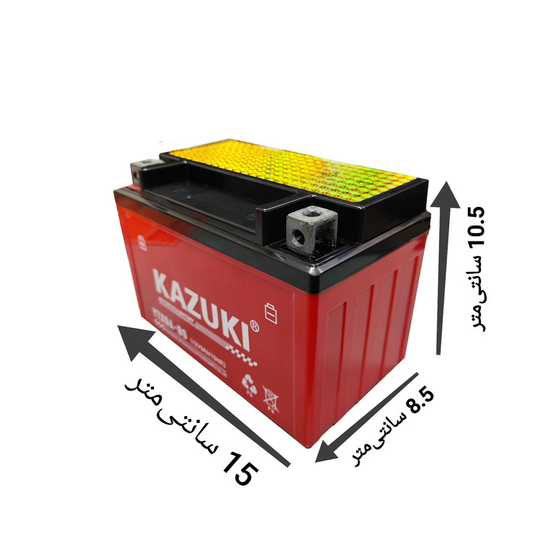 باتری موتورسیکلت 12 ولت 9 آمپر کازوکی مدل 12v9abs