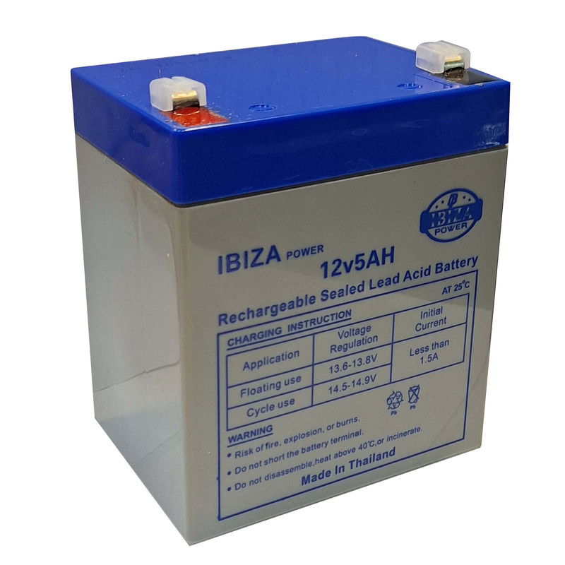 باتری سیلد اسید 12 ولت 5 آمپر ساعت ایبیزا مدل 12V-5AH-TI