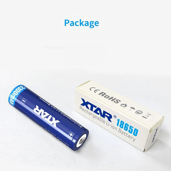 باتری لیتیوم یون قابل شارژ اکستار مدل XTAR 18650 3300mAh بسته ۲ عددی