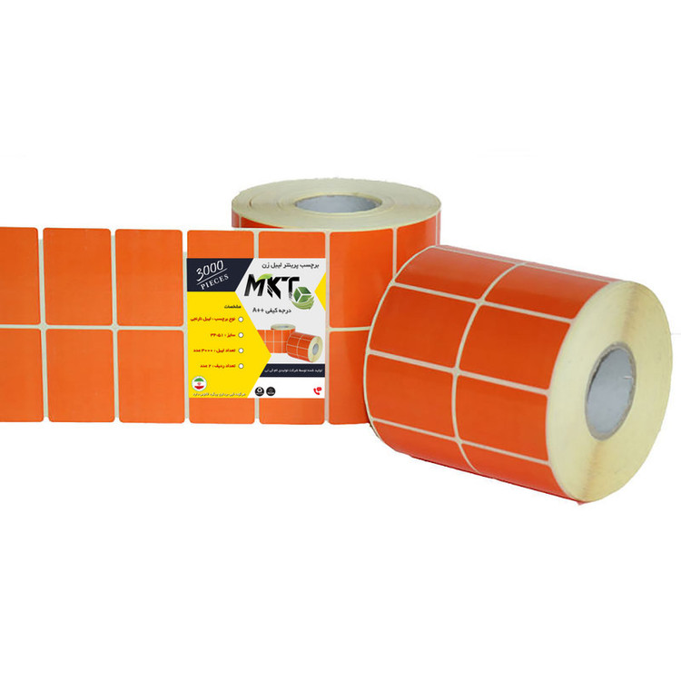 برچسب پرینتر لیبل زن ام کی تی مدل MKT34x51 بسته 3000 عددی