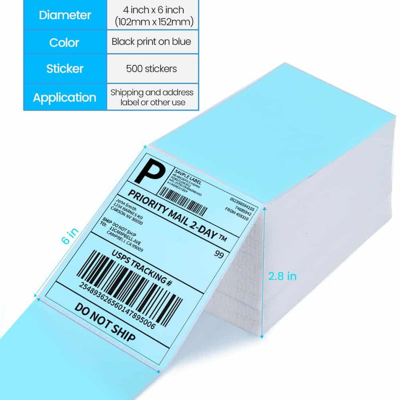 برچسب پرینتر لیبل زن فومیمو مدل SLP-4*6-500 بسته ۵۰۰ عددی