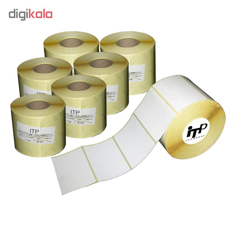 برچسب پرینتر لیبل زن آی تی پی مدل 1/ITP5080 کاغذی سفید 6 رول 1000 عددی