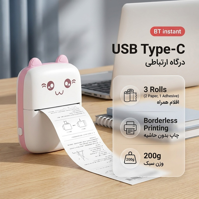 پرینتر حرارتی مدل BT instant