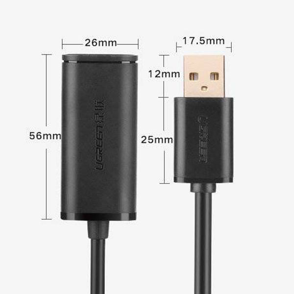 کابل افزایش طول USB 2.0 یوگرین مدل 10326 طول 30 متر