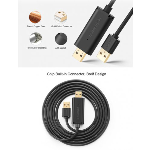 کابل لینک USB 2.0 یوگرین مدل US166-20233 طول 2 متر