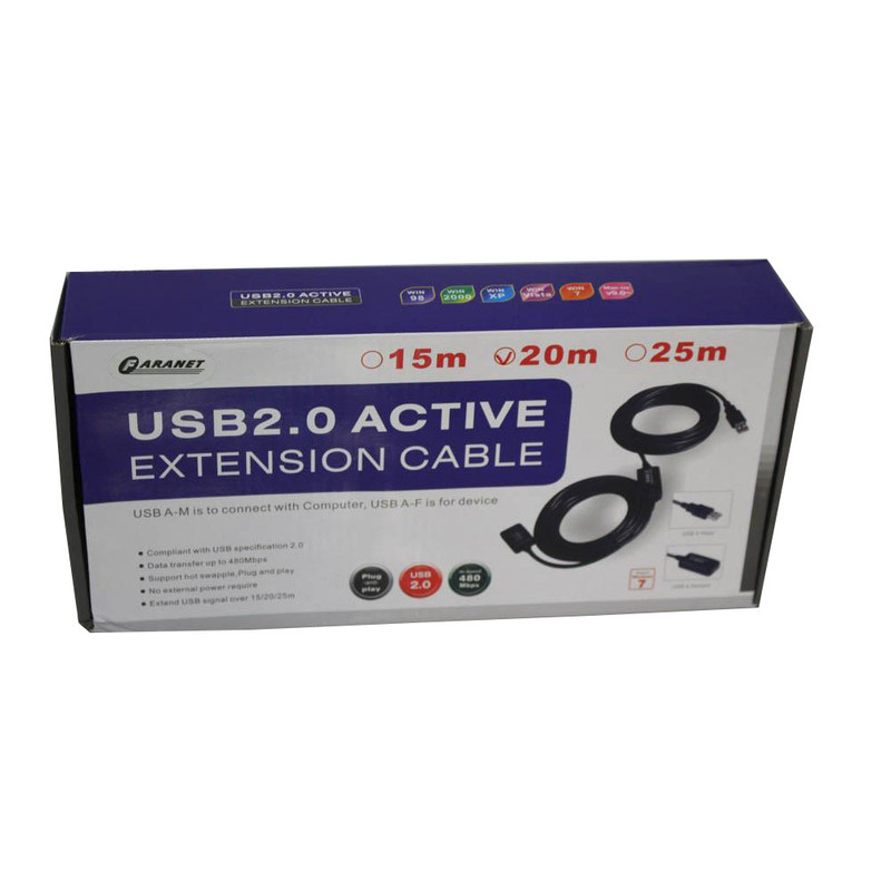کابل افزایش طول USB 2.0 فرانت مدل FN-U2CF200 طول 20 متر