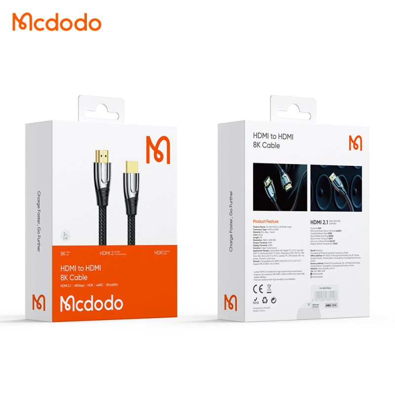 کابل HDMI مک دودو مدل CA-843 8K طول 2 متر