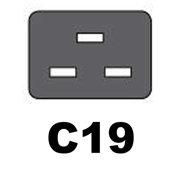 کابل برق 3 پین سرور منبع تغذیه بافو مدل EU-C19 3Cx1.5MM طول 2 متر
