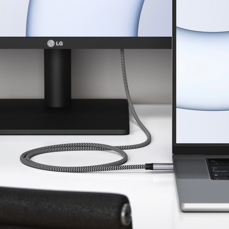 کابل USB-C ساتچی مدل USB4 40GBPS طول 0.8 متر