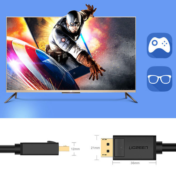 کابل Display Port یوگرین مدل DP102-10245 طول 1.5 متر