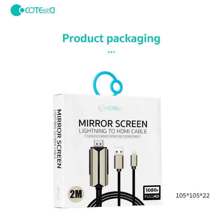 کابل تبدیل HDMI به لایتنینگ/USB کوتتسی مدل 33022 طول 2 متر