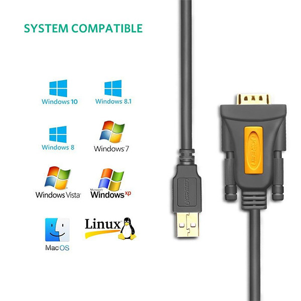کابل تبدیل USB به سریال RS232 یوگرین مدل CR104-20211 طول 1.5 متر