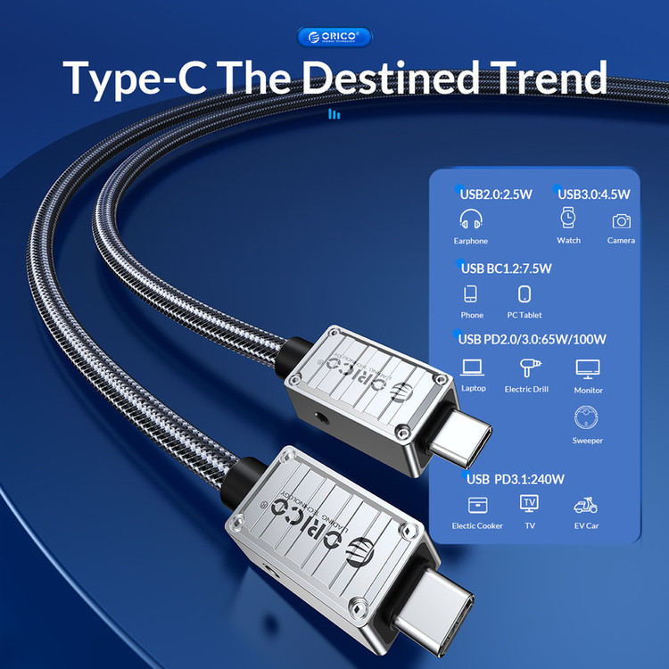 کابل USB-C اوریکو مدل ORICOA3-20-20 طول 2 متر